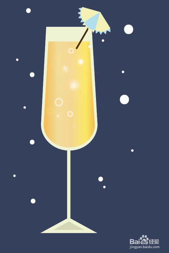 AI快速绘制矢量酒杯图