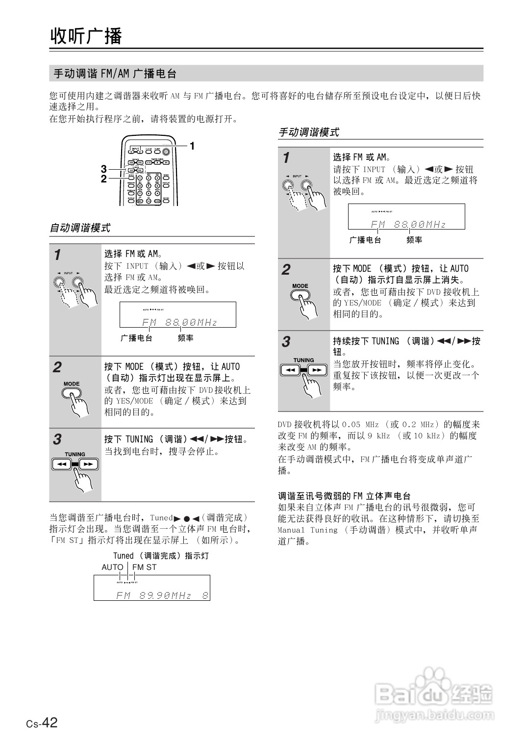 安桥DVD接收机DR-UN7型使用说明书:[3]