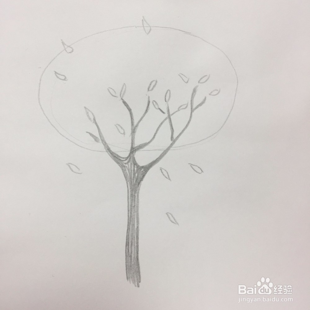 马克笔画樱花树教程