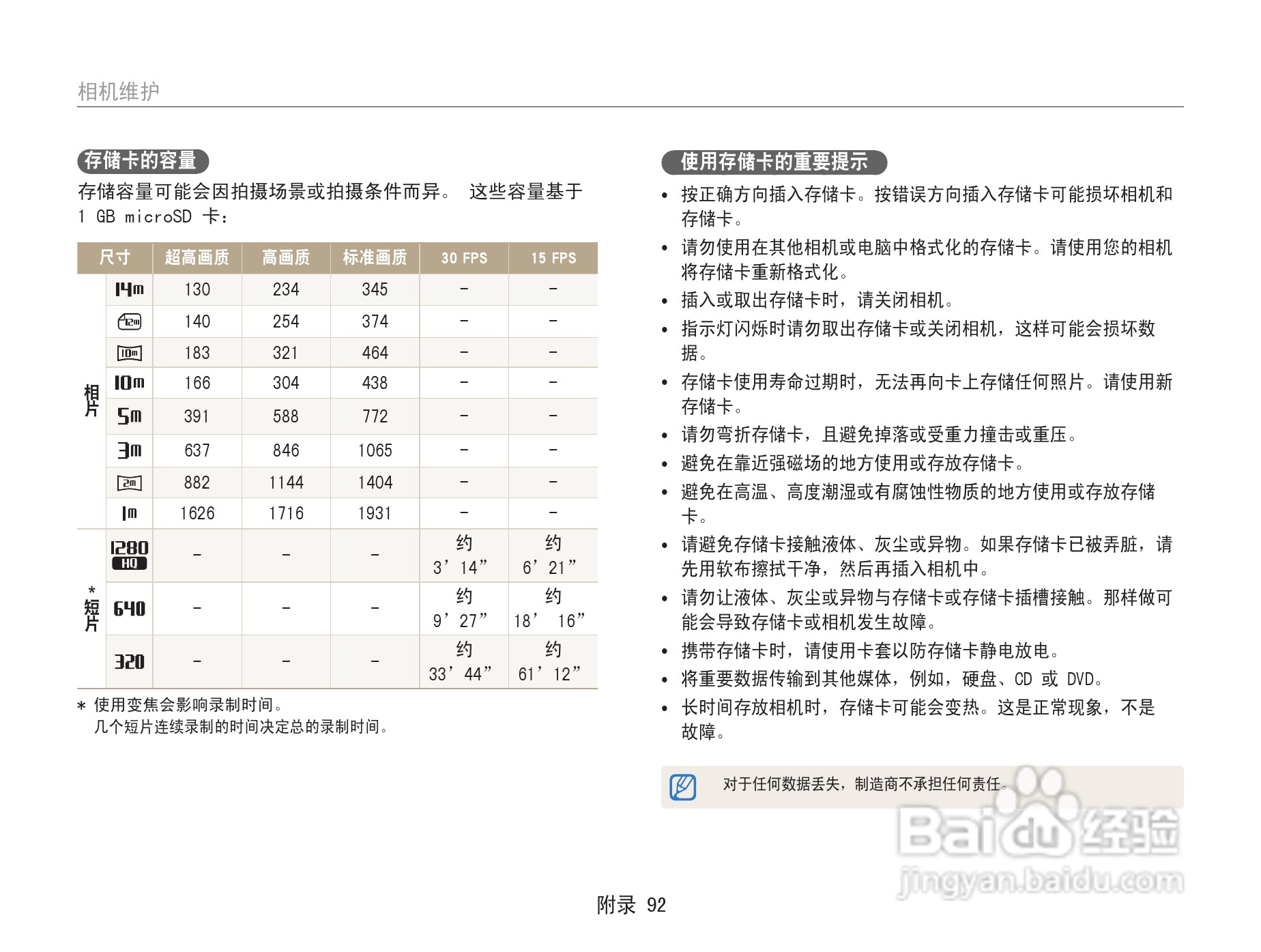 三星ST91数码相机使用说明书:[10]