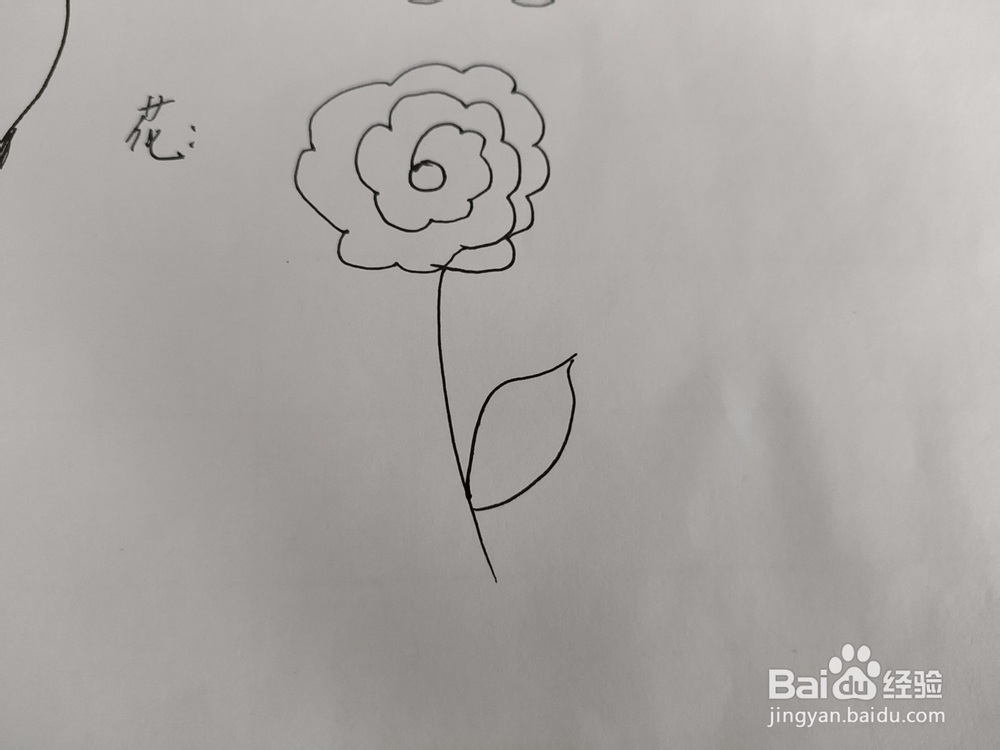 漂亮的小红花简笔画怎么画呢?