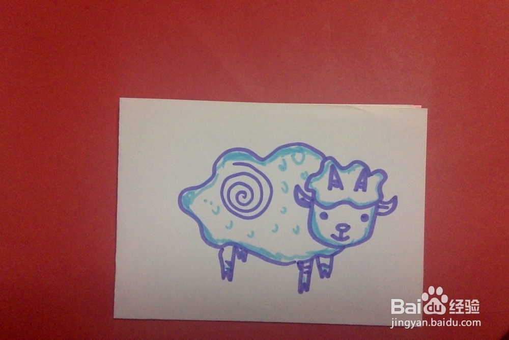 <b>简笔画怎样画小绵羊的画法简单儿童学画小羊儿</b>