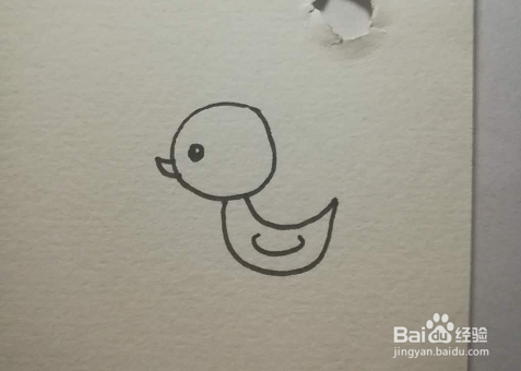 简笔画的小鸭子怎么画