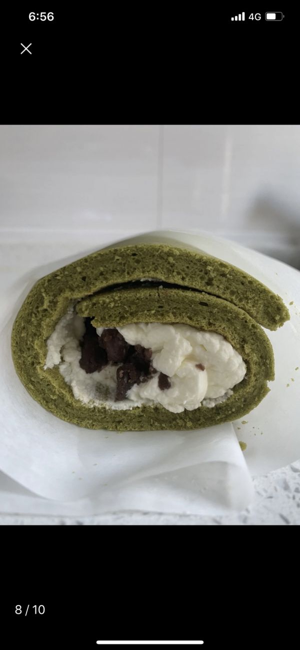抹茶红豆蛋糕卷卷