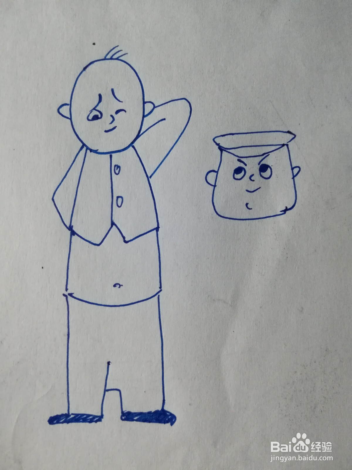 没头脑和不高兴简笔画