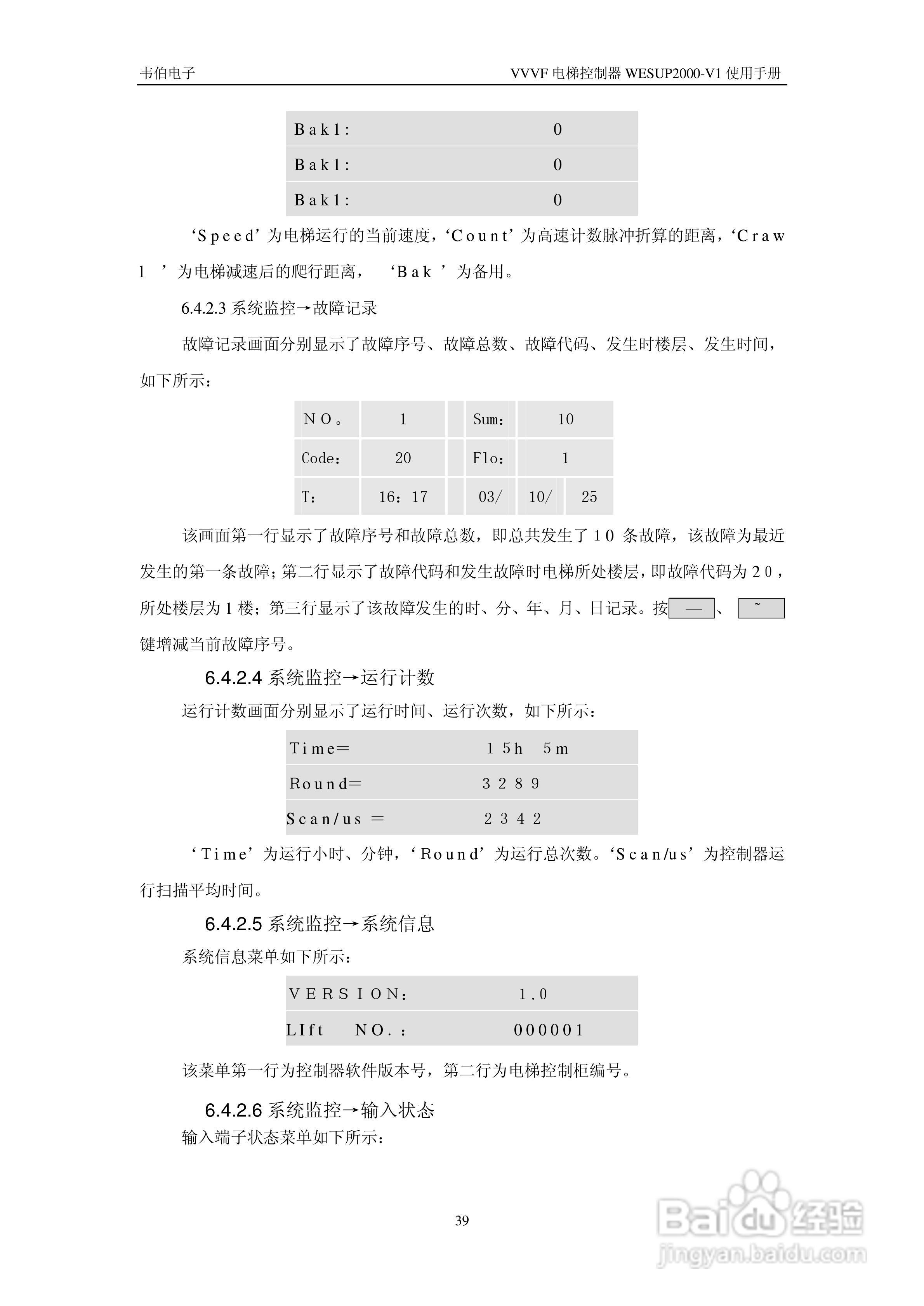 WESUP 2000-V1变频调速电梯微机控制器说明书:[5]
