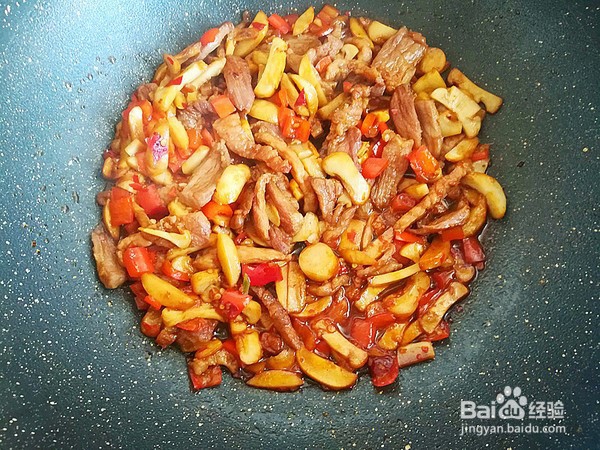 双孢菇盖浇饭的做法