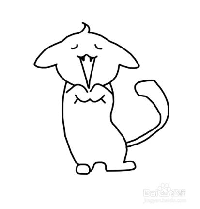 怎么画卡通猫咪的简笔画