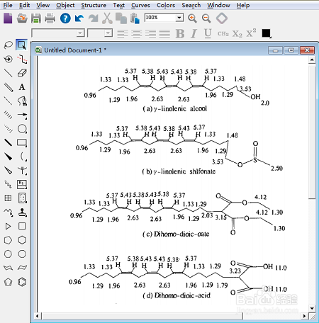 ChemDraw Std 14绘制二高-γ-亚麻酸