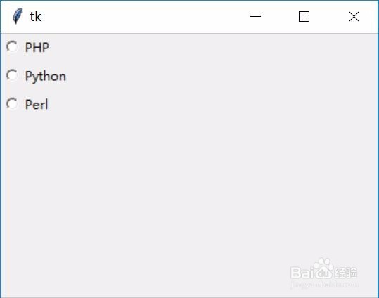 如何使用python的tkinter创建Radiobutton组件