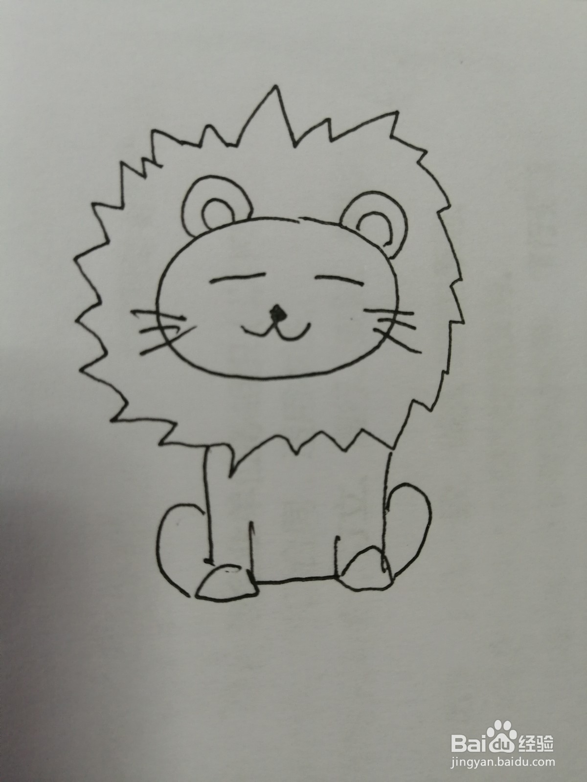 可爱的小狮子怎么画