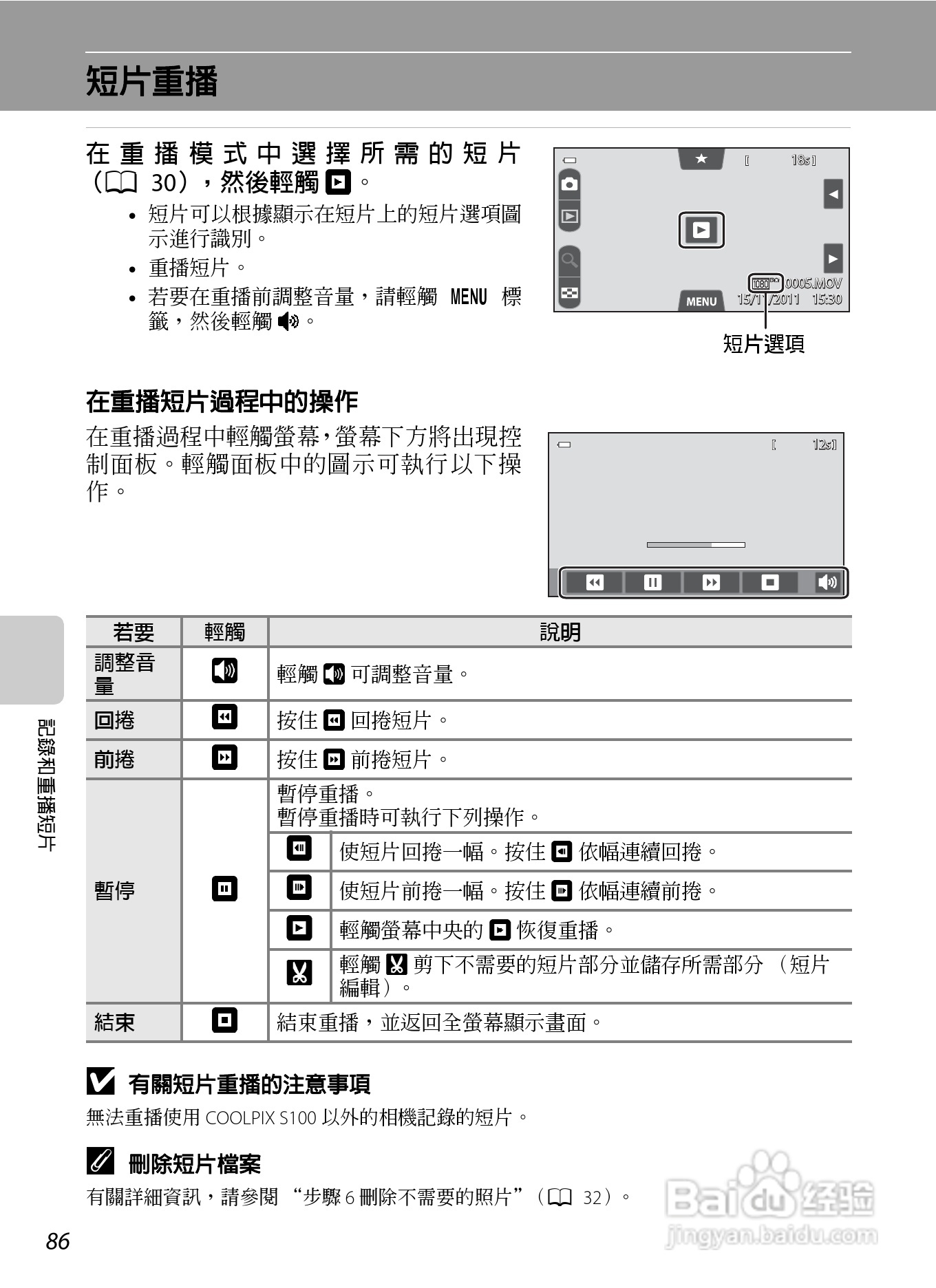 尼康COOLPIX S100数码相机使用说明书:[11]