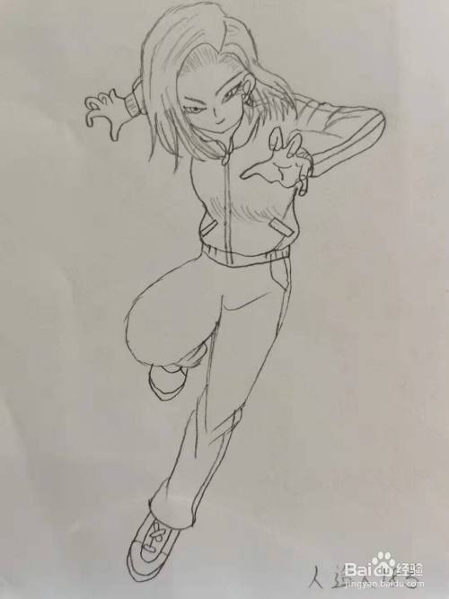 龙珠里面的人物人造人18号怎么画