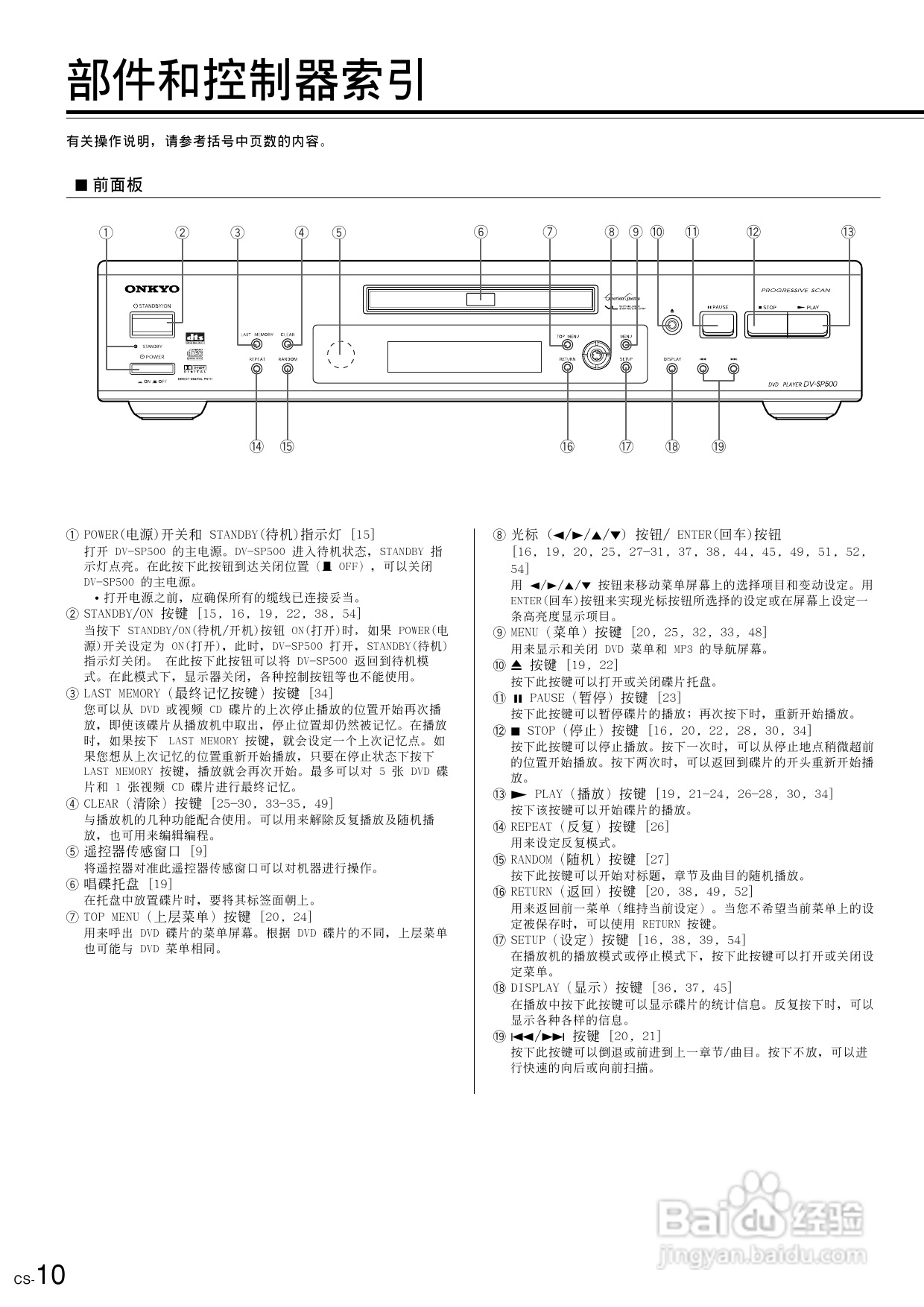 安桥DVD播放机DV-SP500型使用说明书:[1]