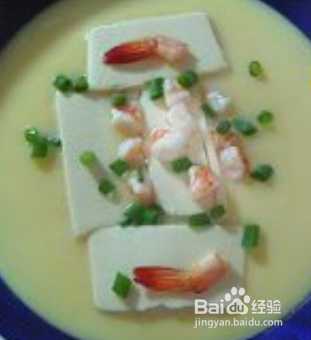 制作虾仁豆腐蒸蛋