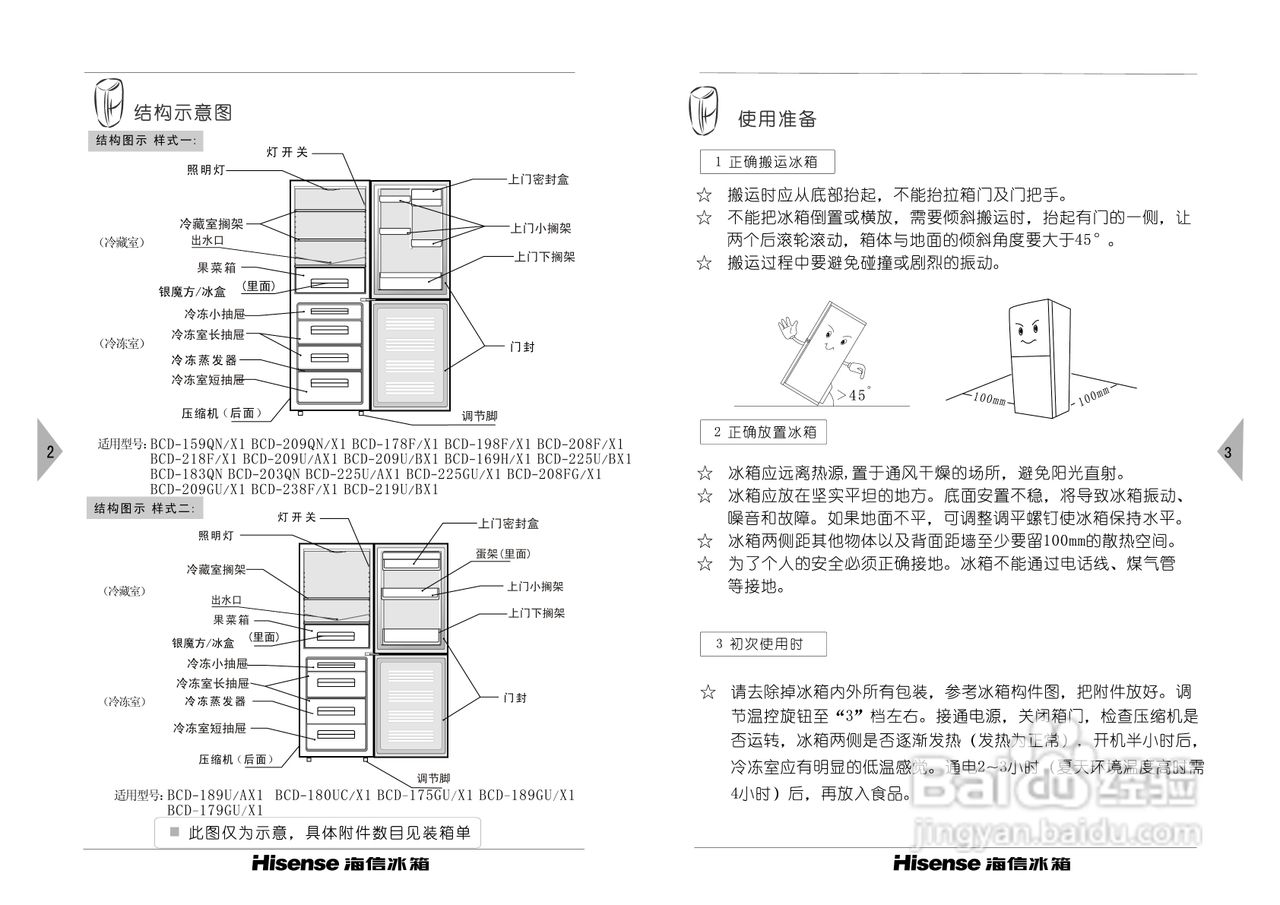海信冰箱BCD-189GU/X1型使用说明书