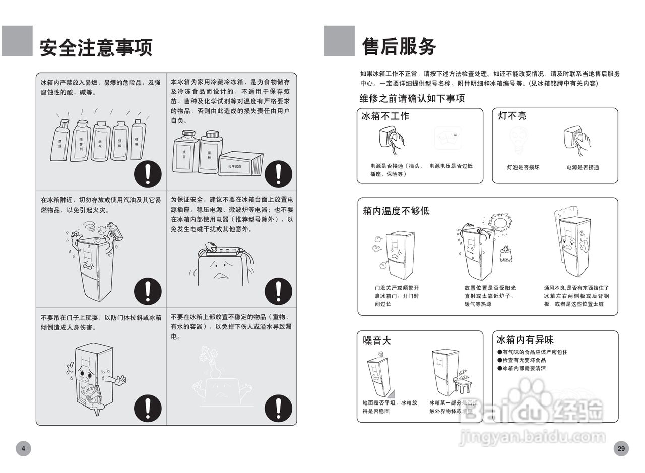 海爾變頻冰箱白馬王子bcd-259bsw型說明書