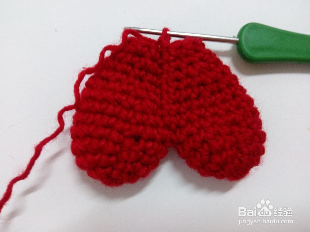 [钩针3]怎样钩立体心形玩偶