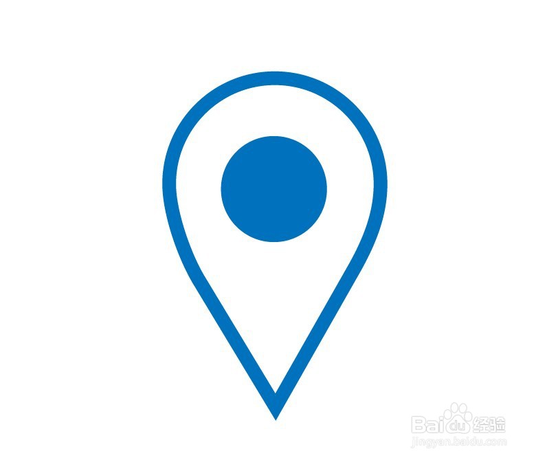 ai绘制一个定位图标的教程