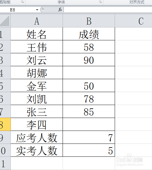 <b>Excel中如何统计某一区域空白单元格的个数</b>