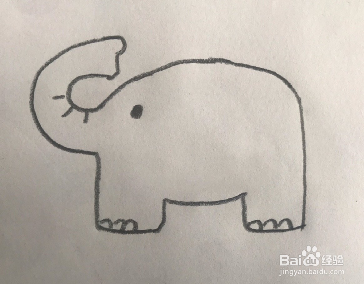 【简笔画】大象的分步画法