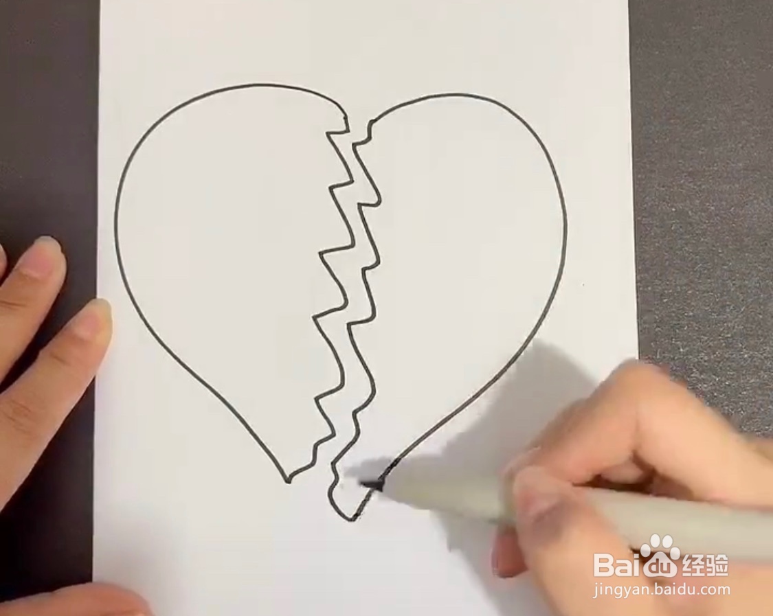 教你用马克笔绘画破碎的心