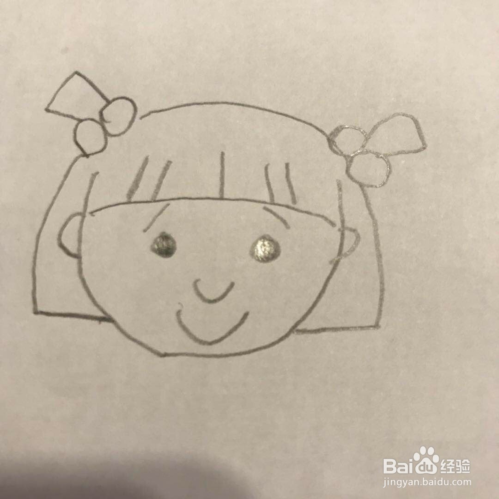 怎么画小女孩呢