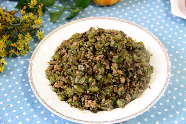 榄菜肉沫四季豆