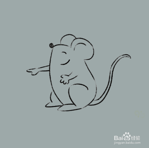 如何手工画可爱的老鼠简笔画?