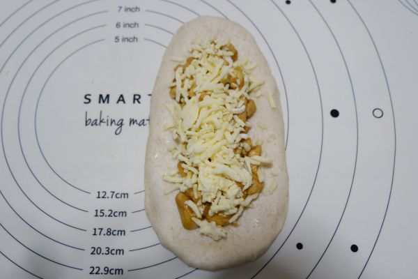 全麦咖喱鸡肉软欧面包