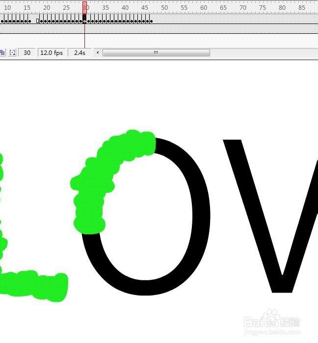 逐帧和遮罩动画制作写字效果的教程