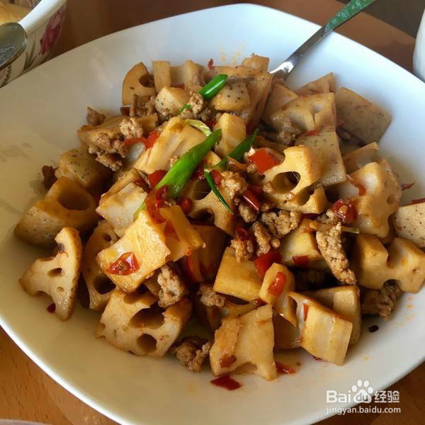 炒莲藕的制作方法