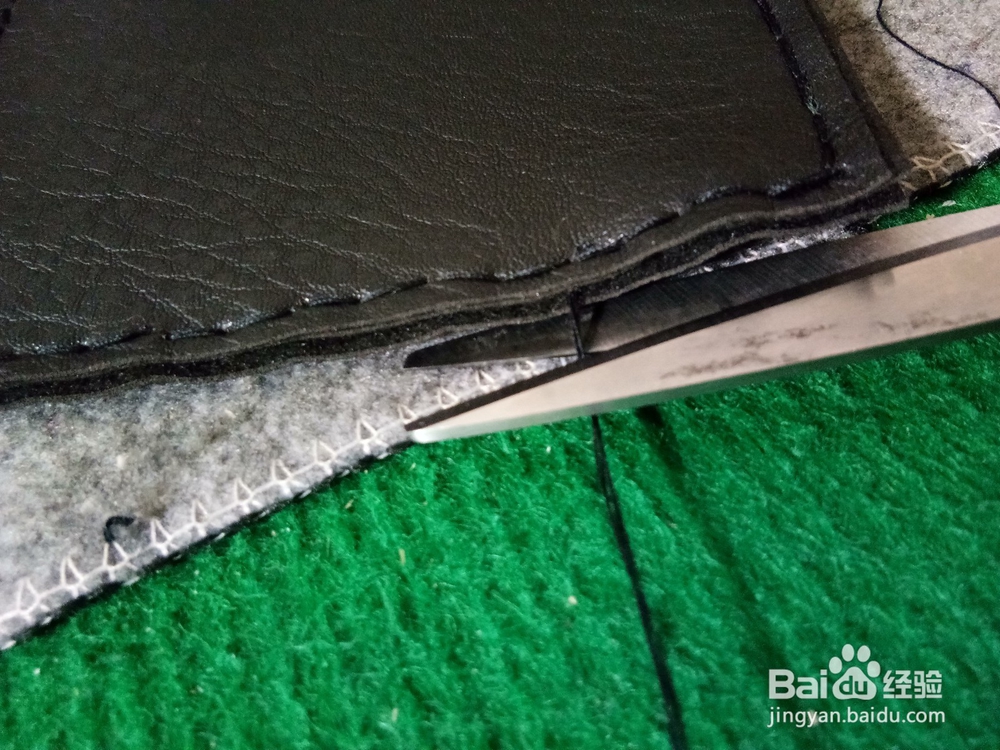 1-17手工缝制女式长款放纸币、塞卡钱包