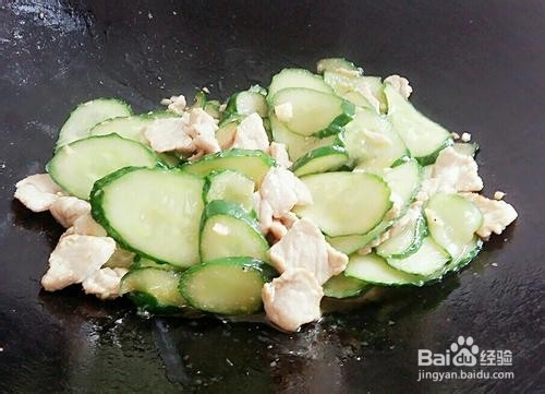黄瓜炒肉的做法