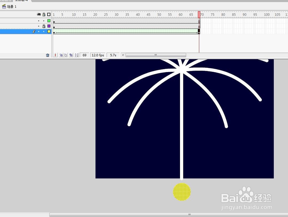 flash绘制一个烟花散开的效果