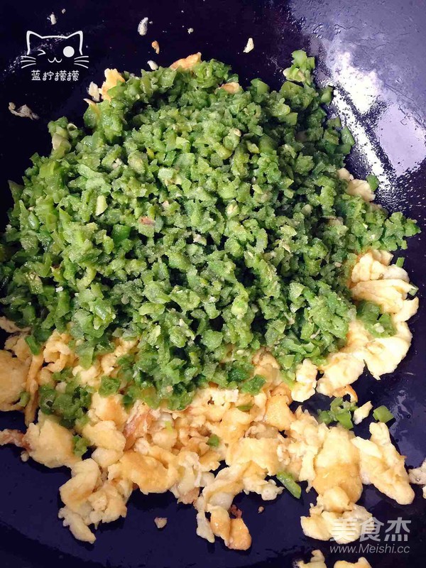 豆角鸡蛋水晶饺