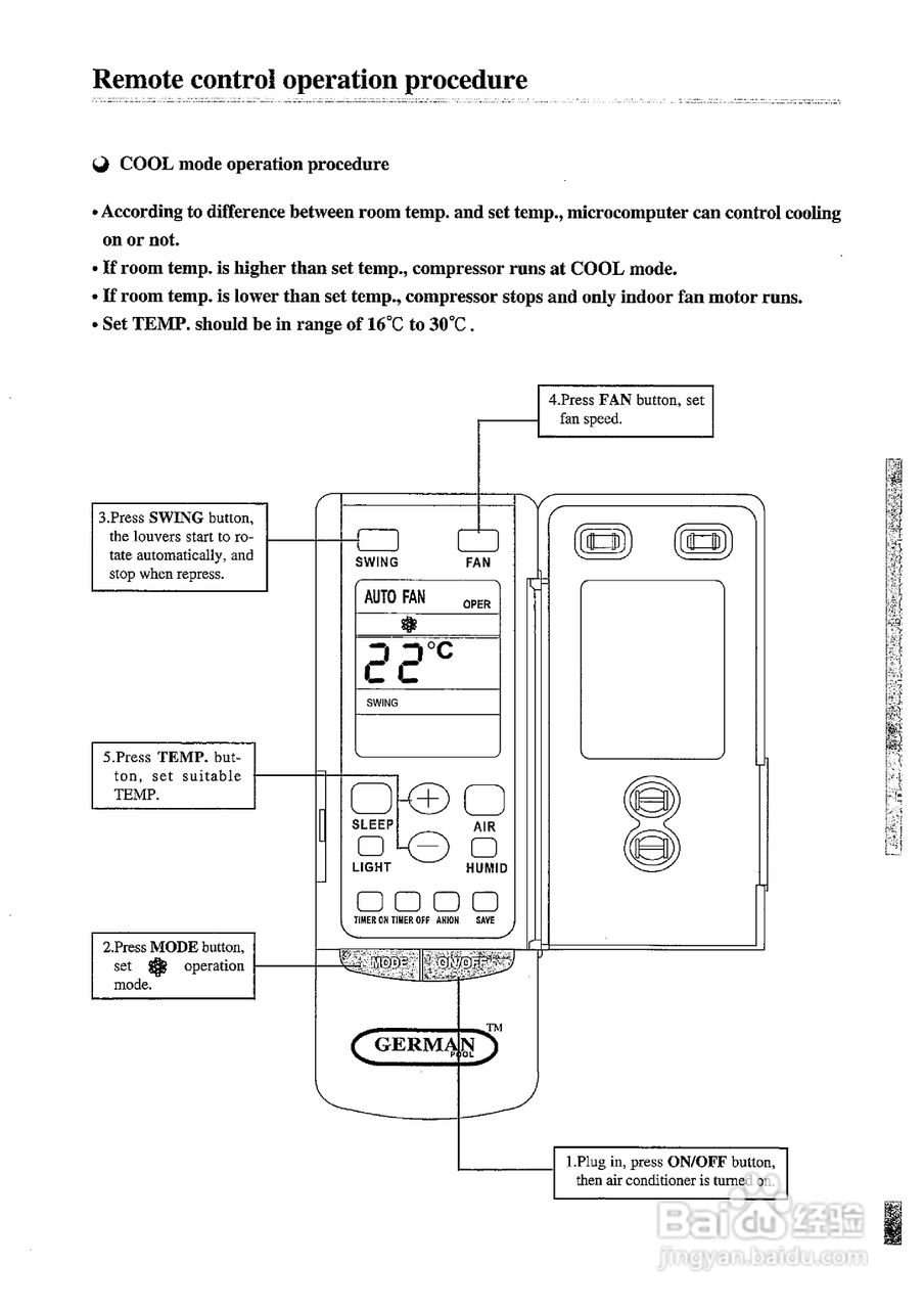 德国宝KF-50TW/A1分体式空调使用说明书:[1]
