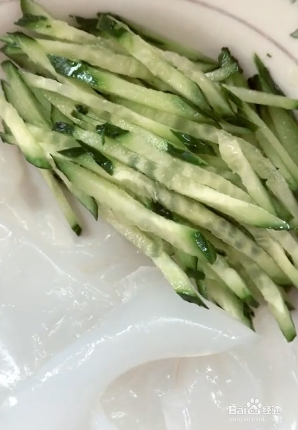 五彩肉丝拉皮的做法