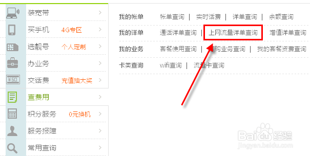 电信如何查流量