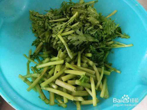素炒茼蒿的做法