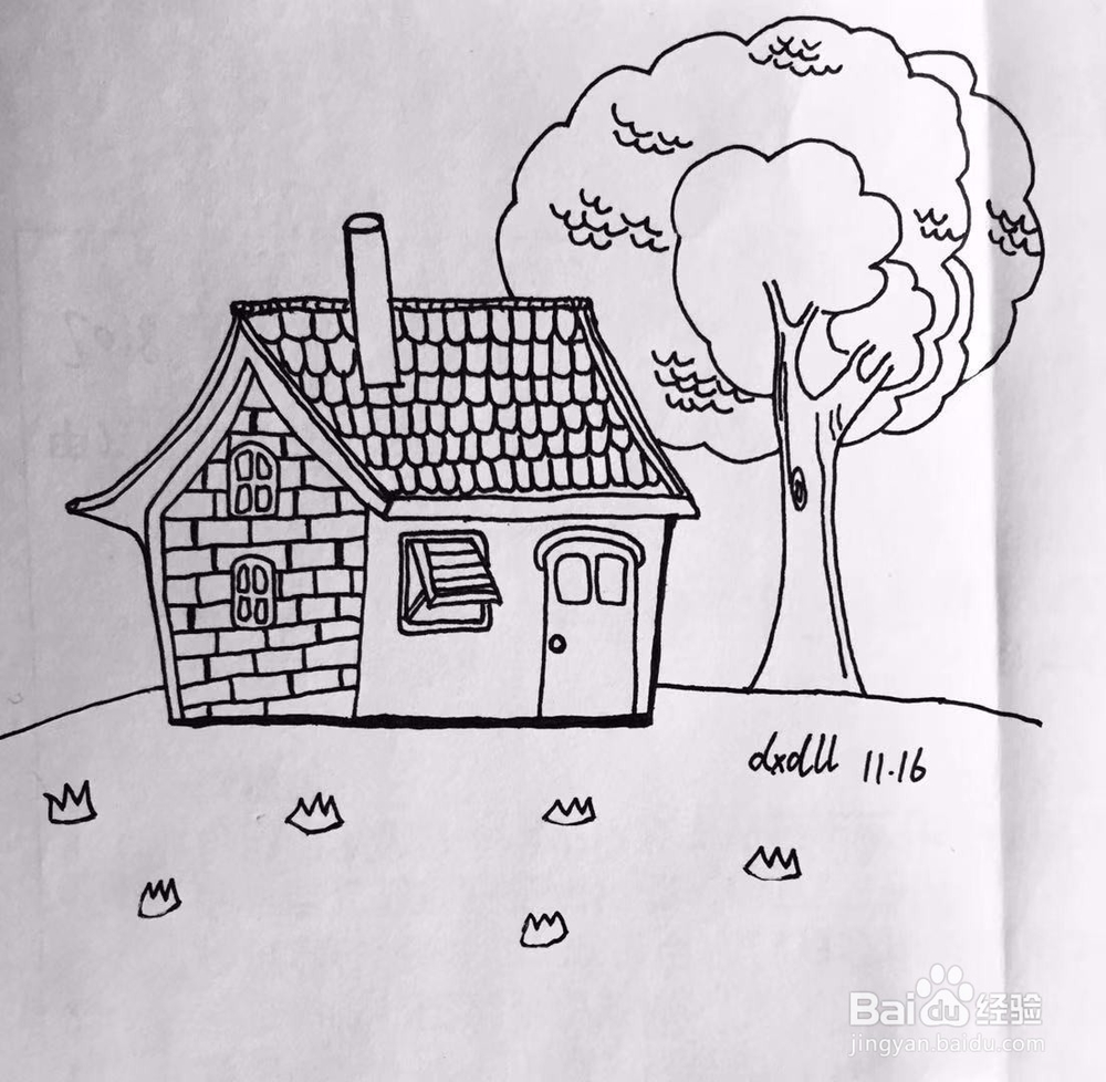 茉莉手绘之林间小屋