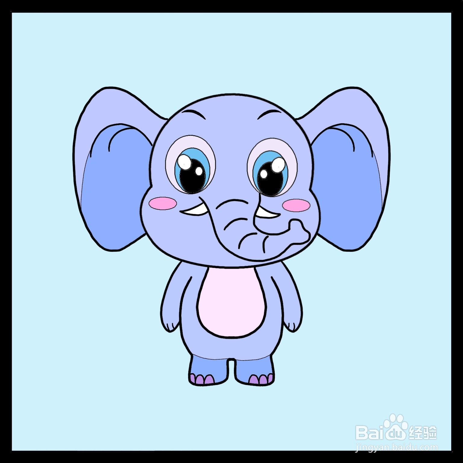 怎么画大象简笔画（儿童简笔画）