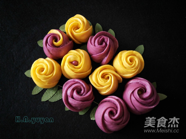 面食也可以如此华丽--玫瑰花馒头