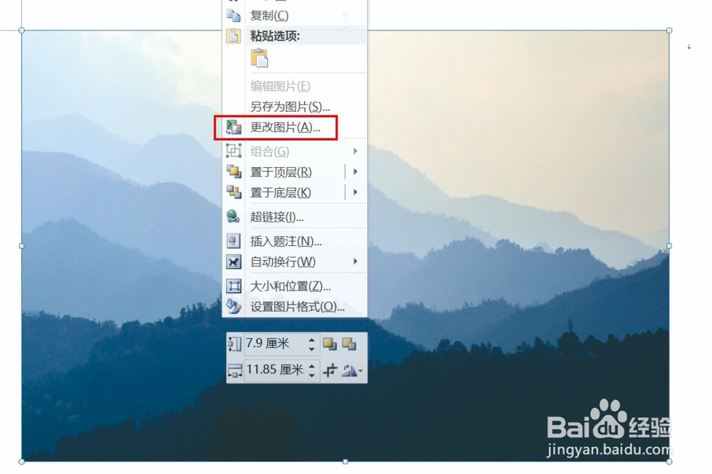 在Word中如何更换图片?