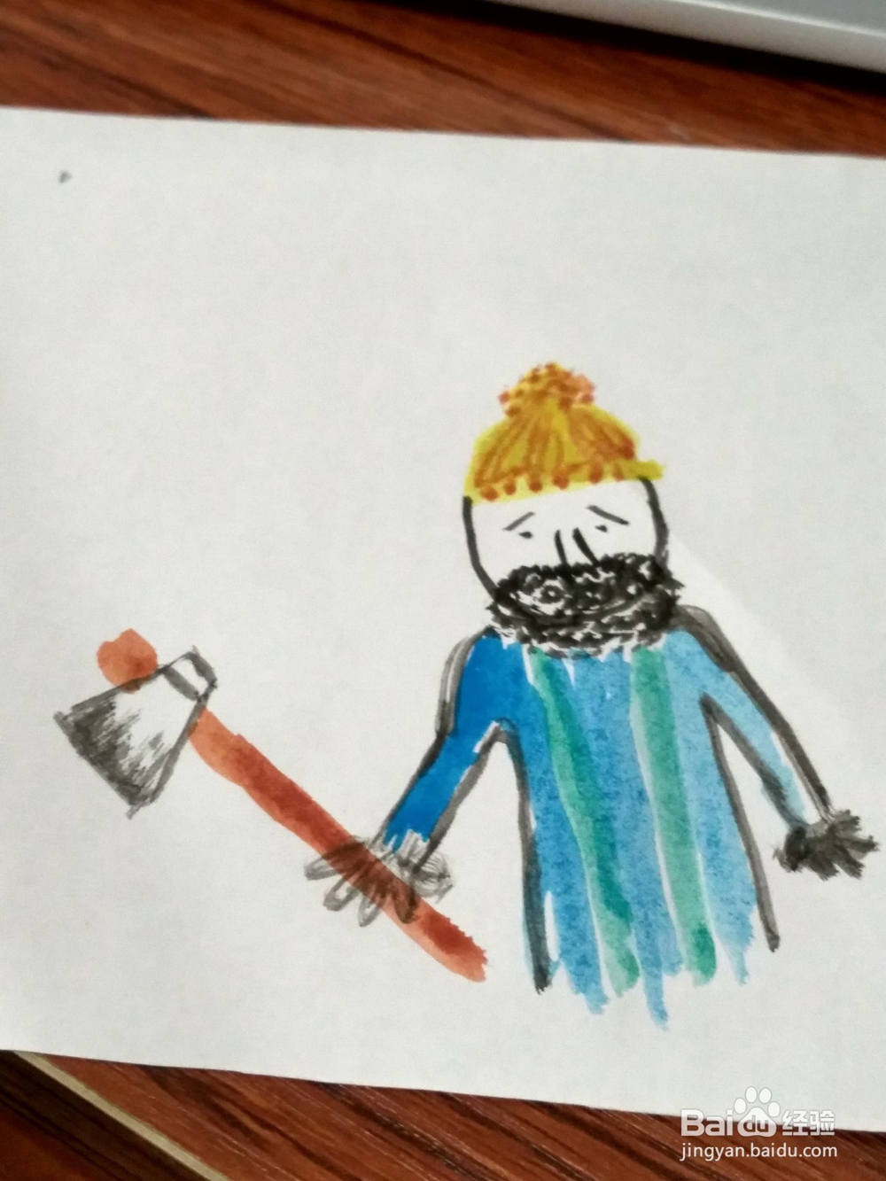 樵夫水粉画 一步一步的来教你哟！