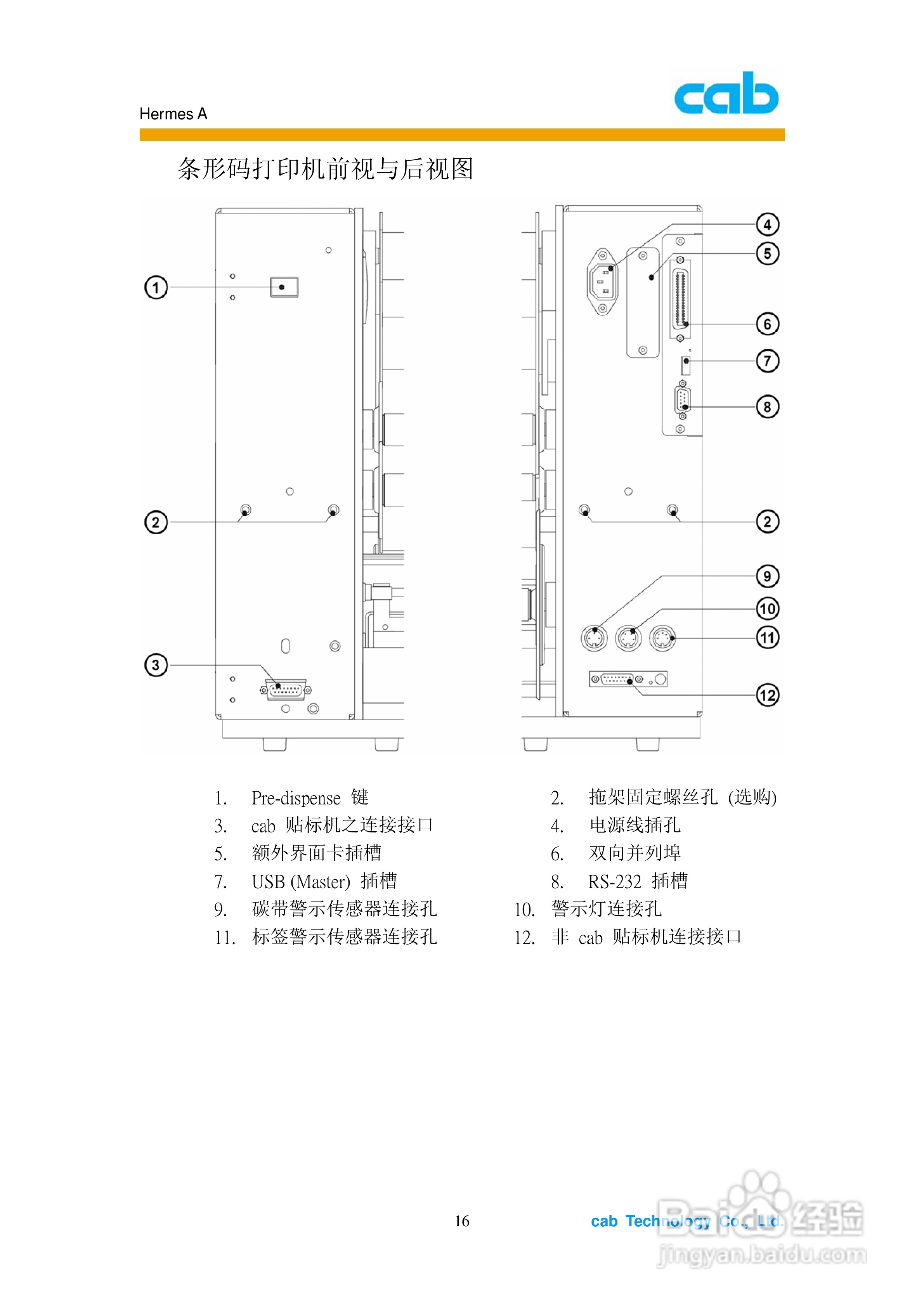 cab Hermes A打印机使用说明书:[2]