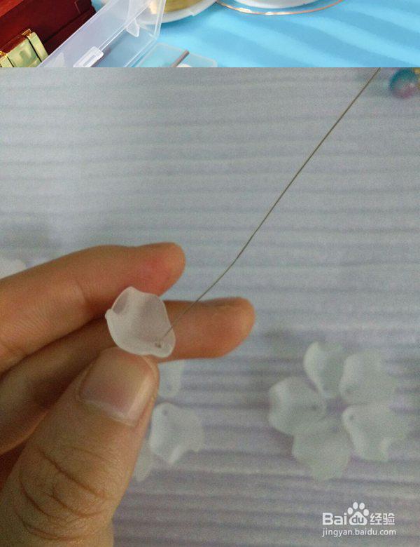 花瓣串珠花朵的diy教程