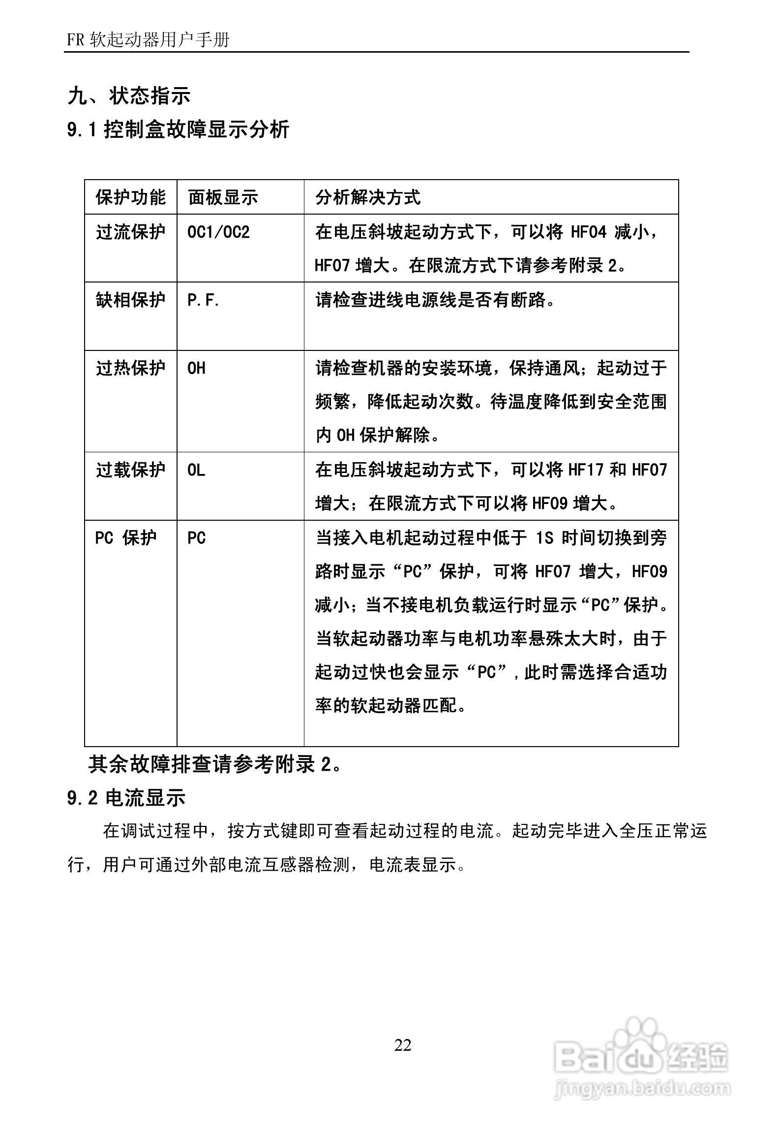 中源FR1000电机软起动器说明书V3.0:[3]