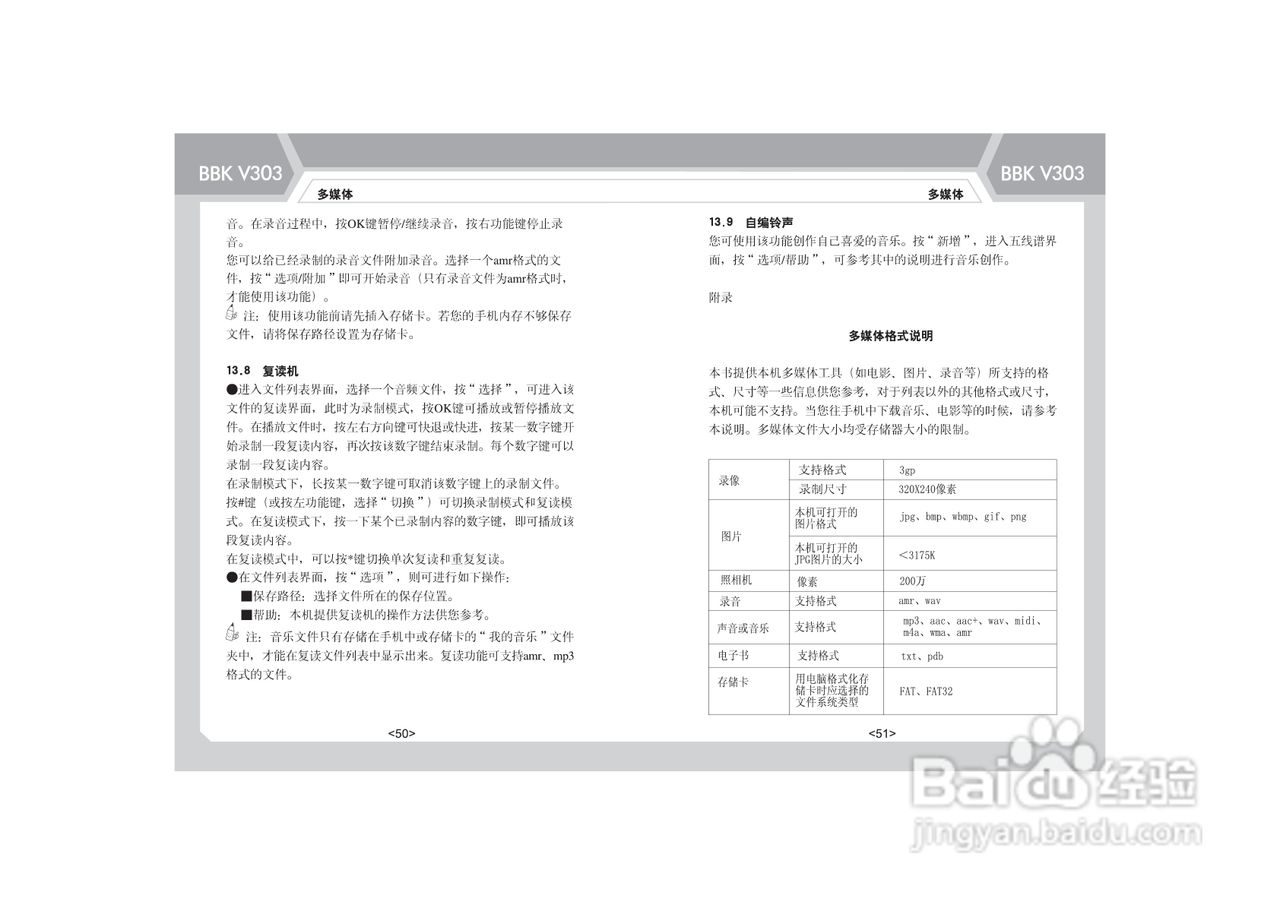 步步高V303手机使用说明书:[4]