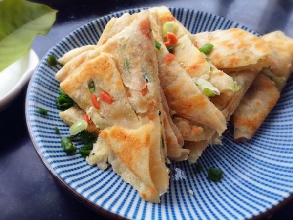 火腿酥脆葱油饼